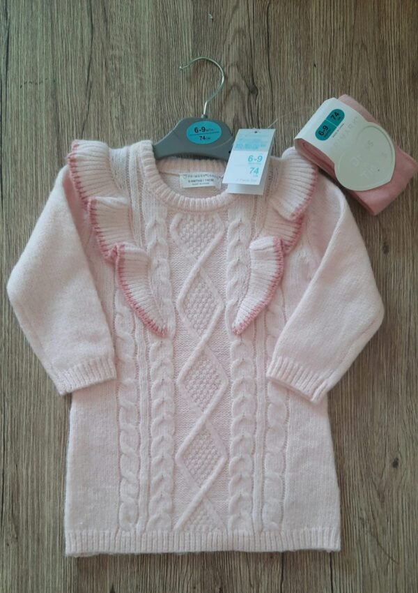 Primark baby 2-piece knit outfit with tights