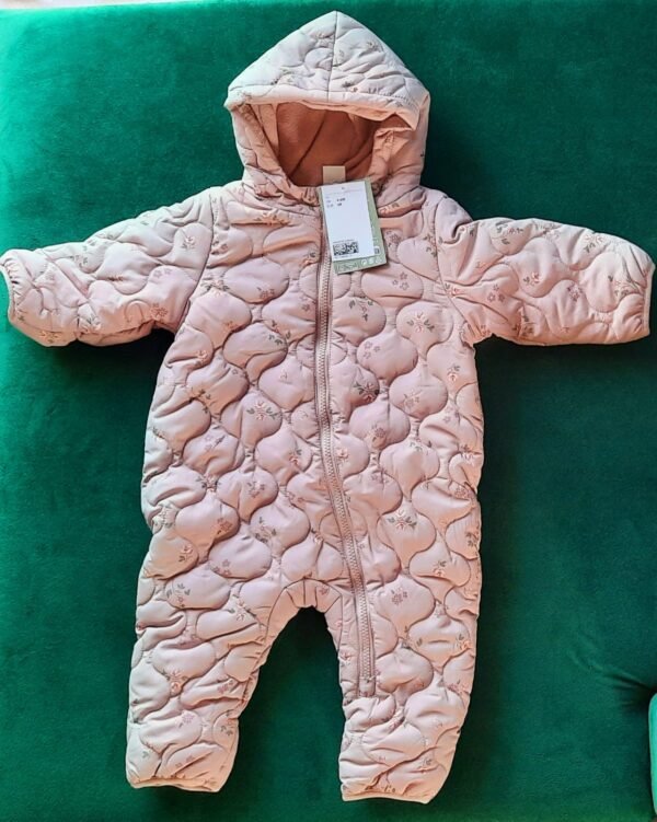 George Mauve Foil Heart Print Snowsuit - Image 3
