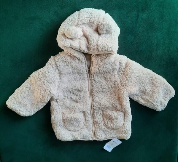 Winter Beige Borg Teddy Bear Jacket - Image 2