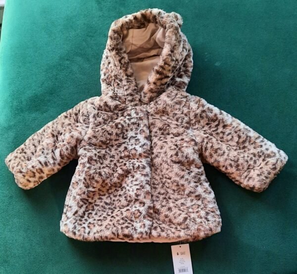 Leopard Print Faux Fur Coat - Image 2