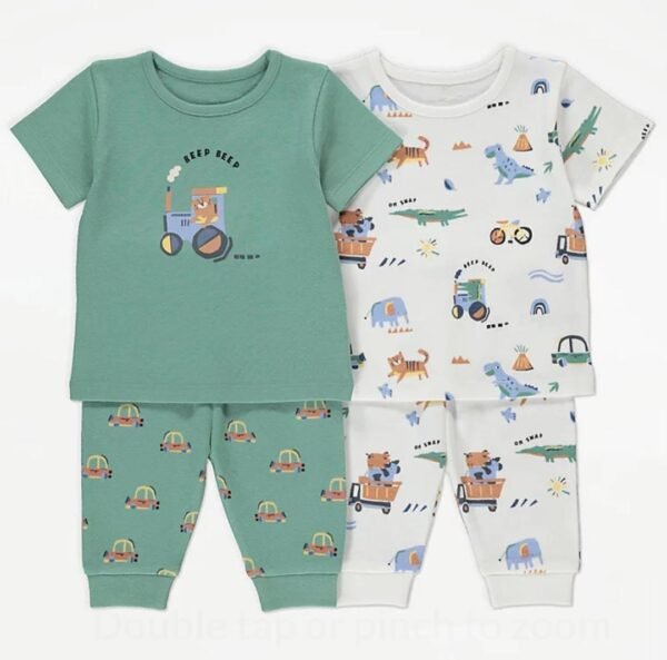 George tractor short sleeves pajama's set of 2