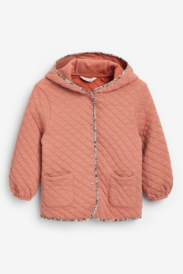 Laura Ashley Rust Quilted Hooded Jacket