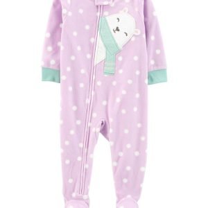 Carter's polar bear fleece footies