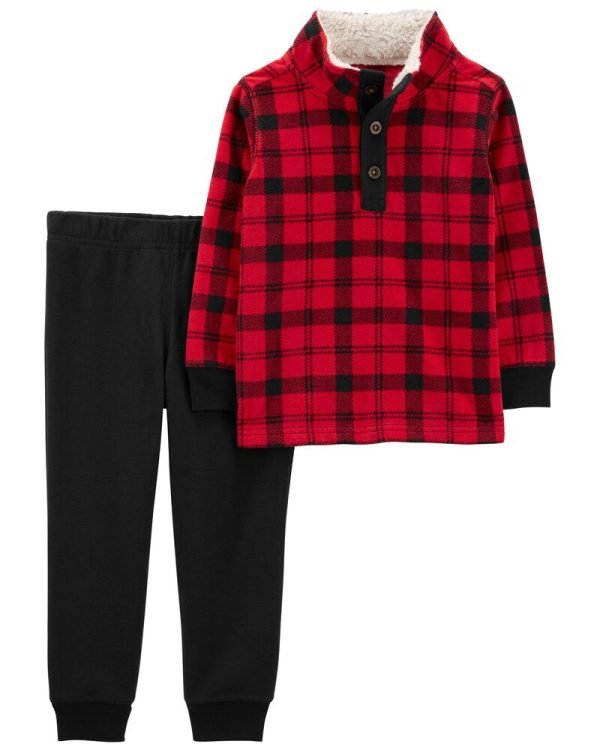 Carter's 2-piece red check set