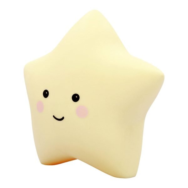 Star shaped night lamp novelty yellow batteries require lamp