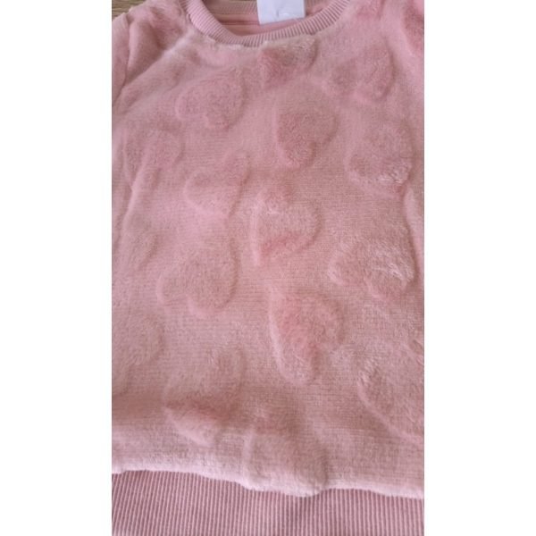 F&F pink hearted fleece 2-piece outfit - Image 2