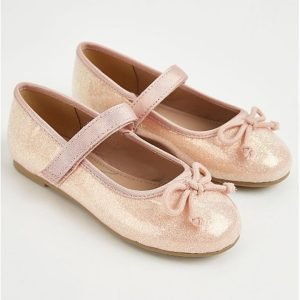 George First Walkers Easy On Pink Glitter Ballet Shoes (uk 4 eur 21)