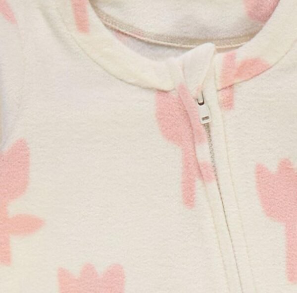George flower 2 way zip fasten fleece sleepsuits 2 pack - Image 2