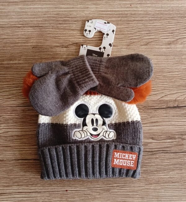 Primark mickey mouse hat with mittens (6-12m)