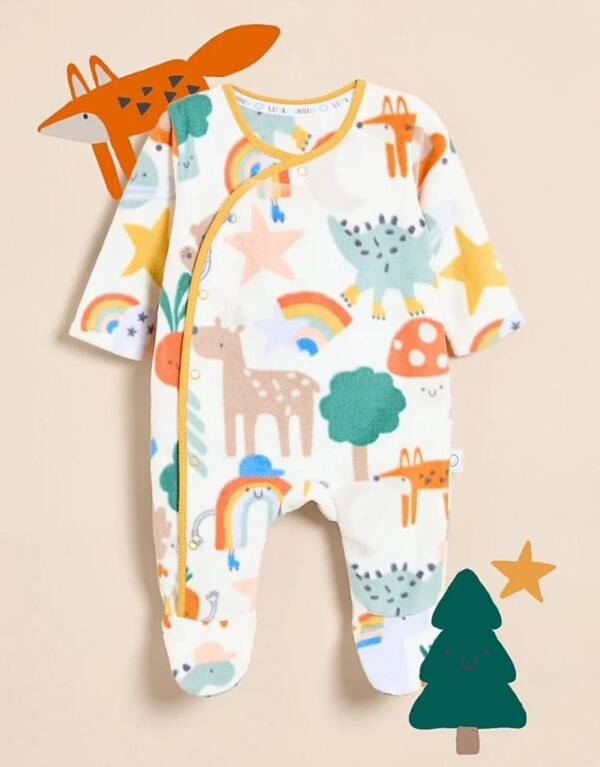 George little angel bright fun fleece sleepsuit