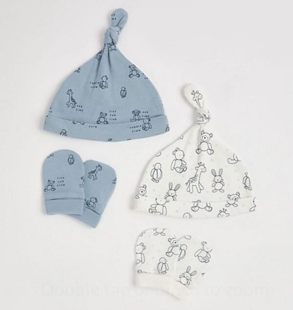 George caps with mittens (0-3m)