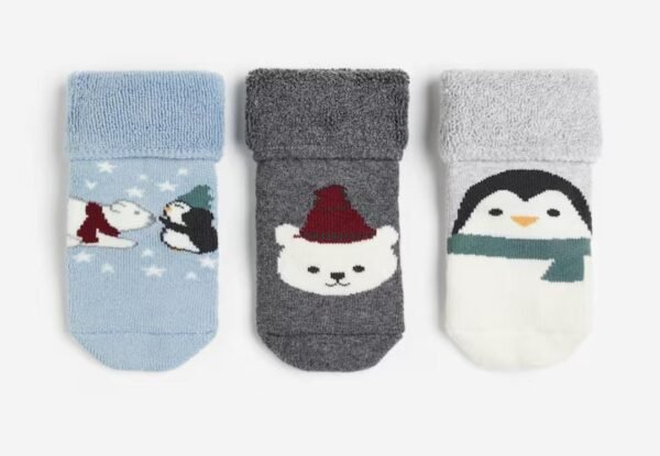 H&M 3-pack terry socks (0.5-2m)