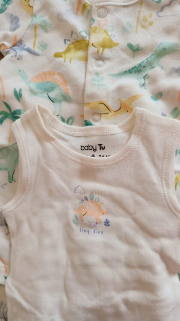 Babytu cream dino print 4-piece starter set - Image 3