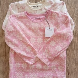 Babytu pink fair isle micro fleece pyjama 2-pack