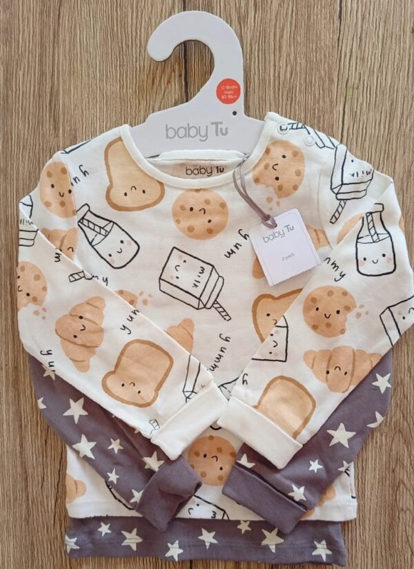 Babytu  star & toast print pyjama set of 2