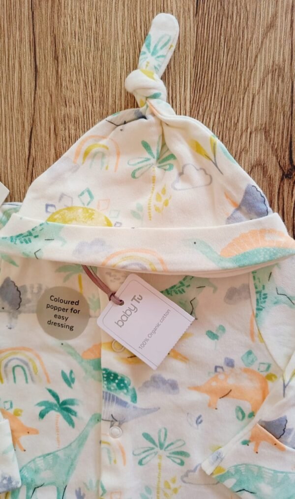 Babytu cream dino print 4-piece starter set - Image 2