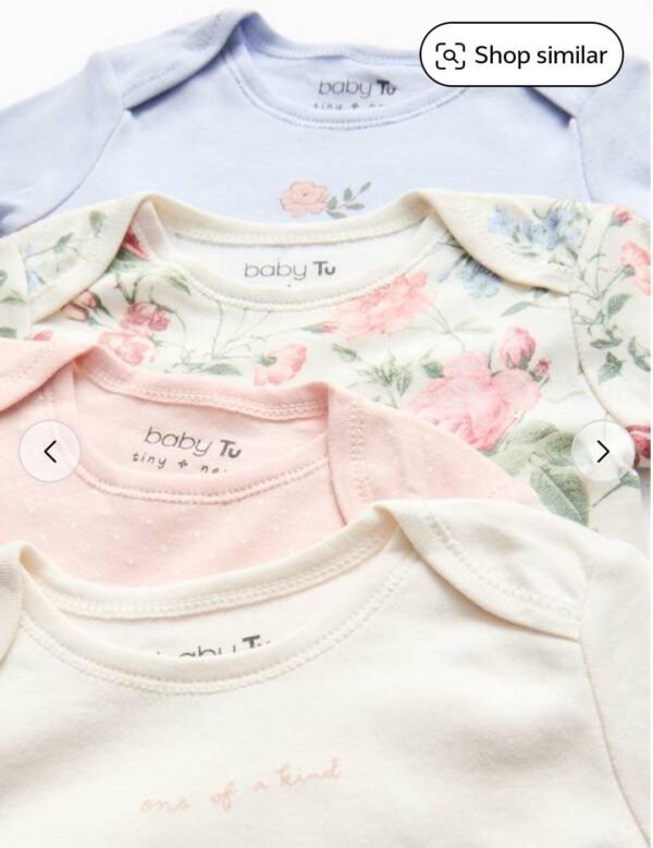 Babytu 4 pack floral bodysuits - Image 2