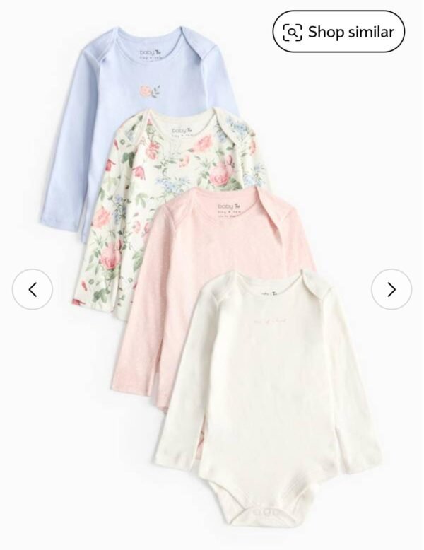 Babytu 4 pack floral bodysuits