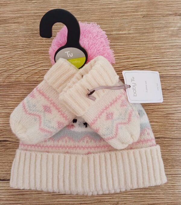Matalan baby hat with mittens (6-12m)