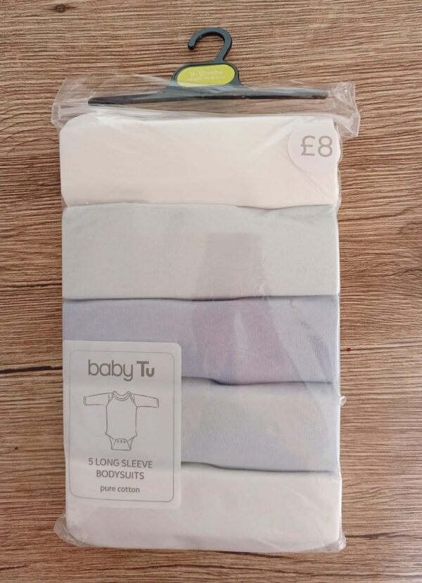 Babytu 5 pack long sleeves bodysuits (9-12m)