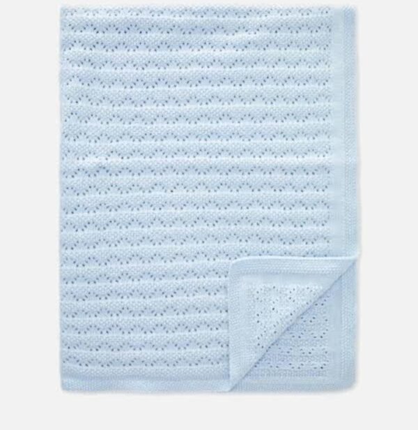 Primark blue knitted blanket