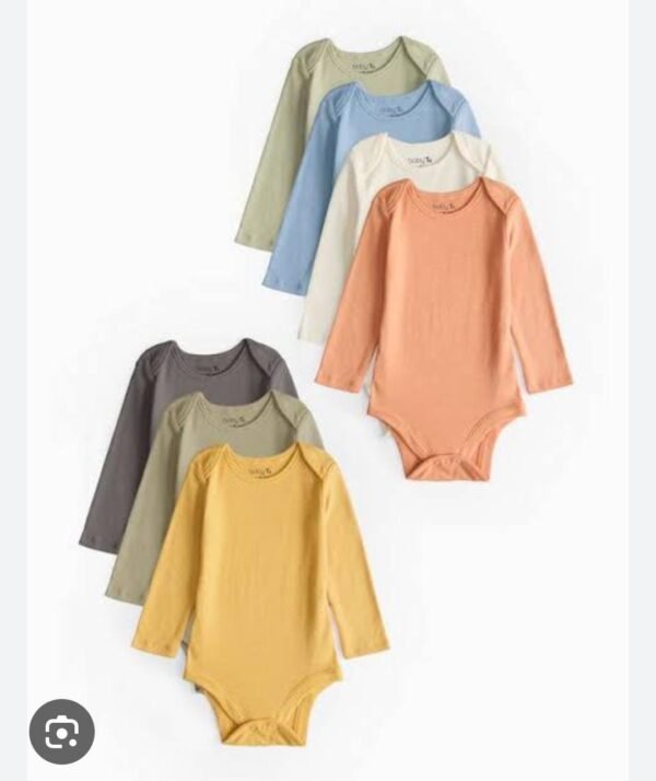 Bbabytu 7 set of long sleeves cotton bodysuits