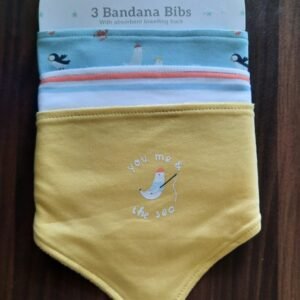 Primark 3 bibs with absorbent towelling back  soft touch velcro
