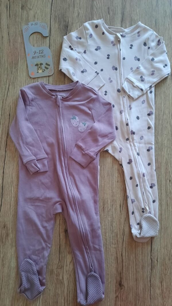 Primark set of 2 sleepsuits in purple