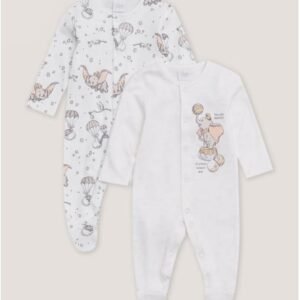 Matalan elephant 2 pack sleepsuits