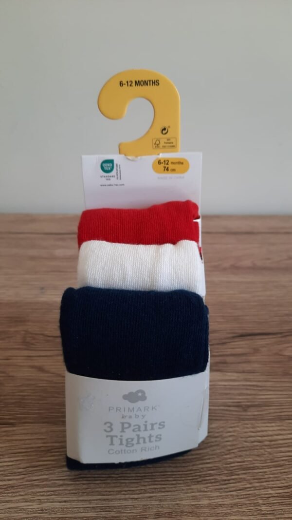 Primark 3 pack tights (6-12m)