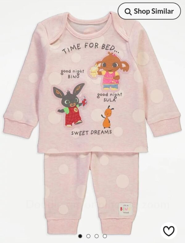 George bing pink spotty time for bed pj set