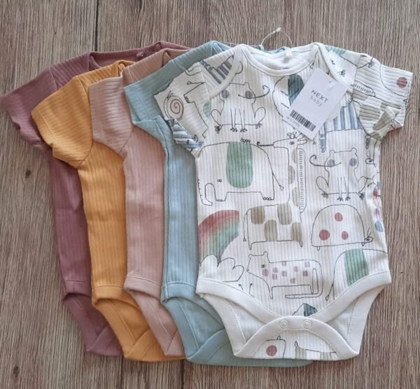 Primark set of 5 zoo animal bodysuits - Image 2