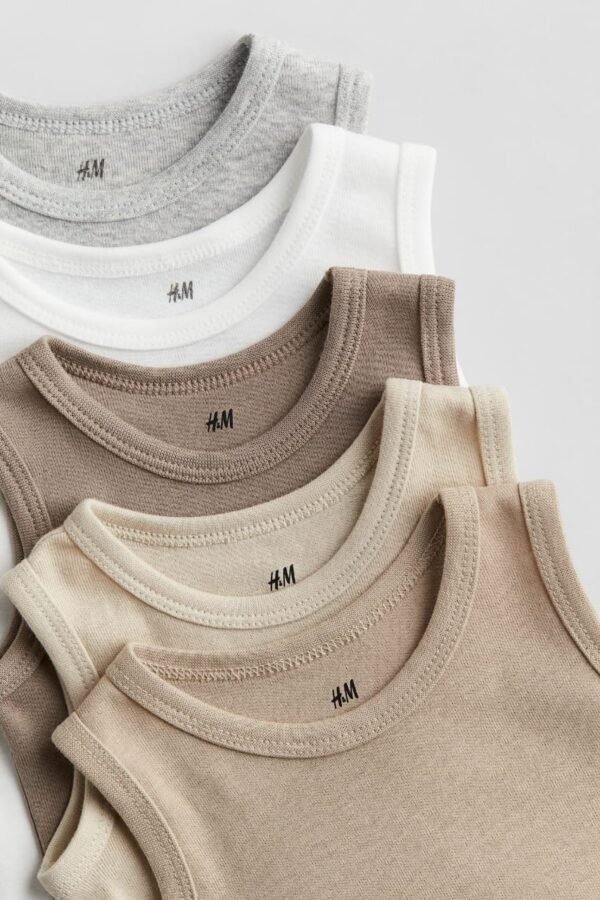 H&M 5-pack cotton bodysuits (4-6M) - Image 2