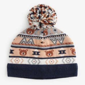 Next  stripe baby pom hat (0-3m)