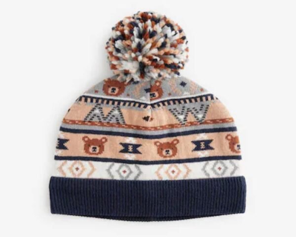 Next  stripe baby pom hat (3-6m)
