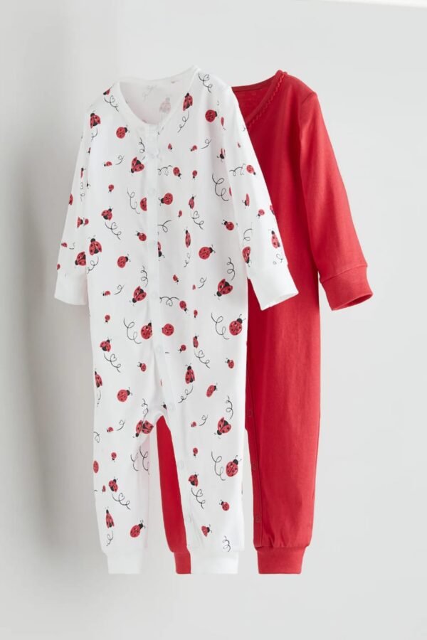 H&M 2-pack cotton sleepsuits