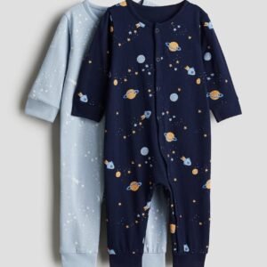 H&M 2-pack cotton sleepsuits