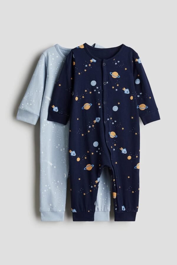 H&M 2-pack cotton sleepsuits