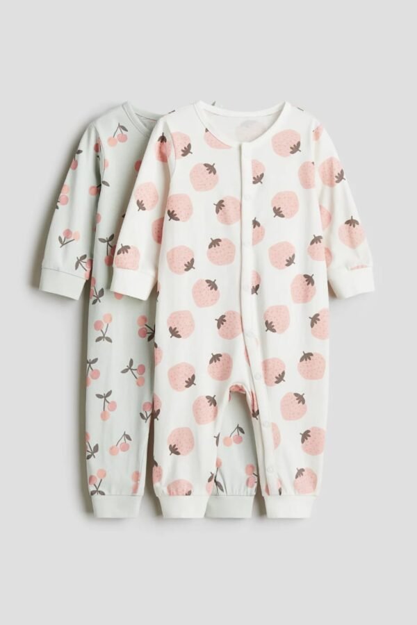 H&M 2-pack  cotton sleepsuits