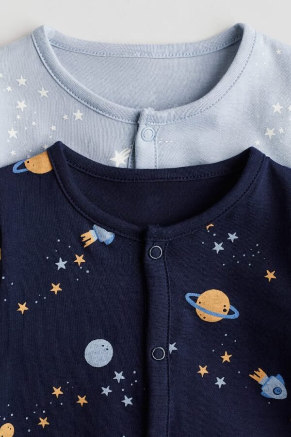 H&M 2-pack cotton sleepsuits - Image 2