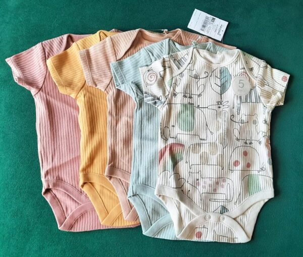Primark set of 5 zoo animal bodysuits