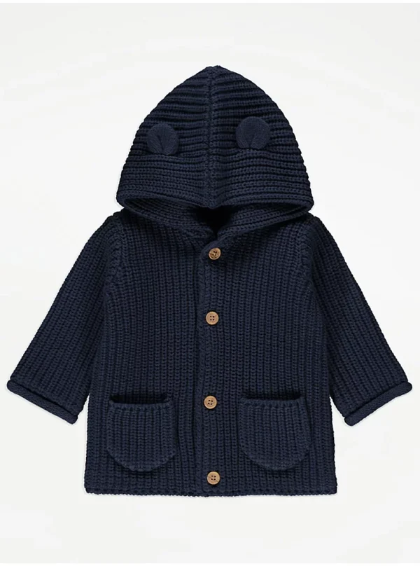 George knitted hooded sweater