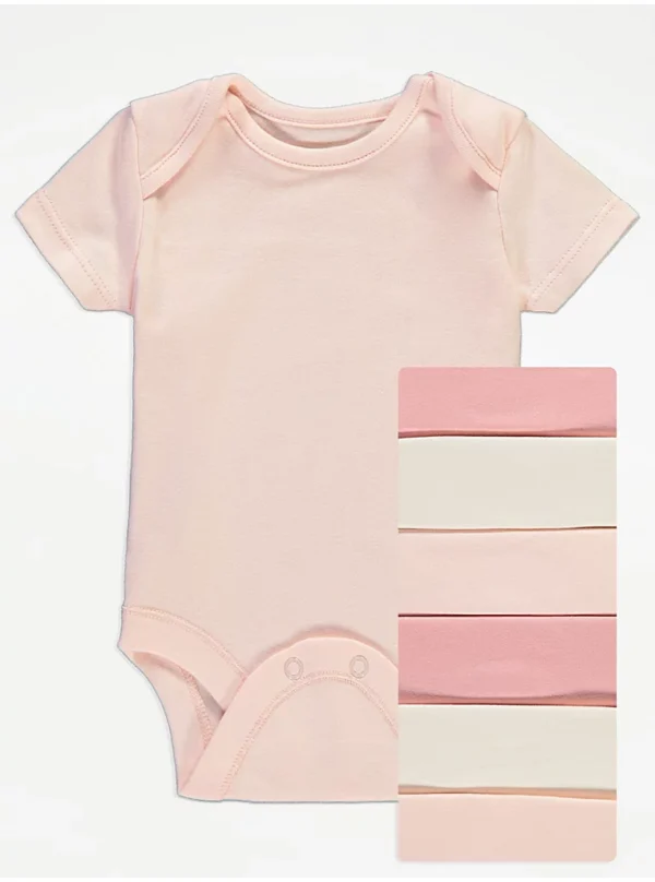 Pink Short Sleeve Bodysuits 7 Pack