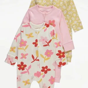 George 3 pack sleepsuits