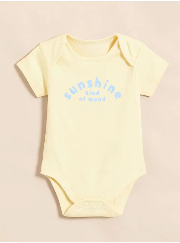 Little Angels Pastel Fun Sunshine Bodysuits 5 Pack - Image 2