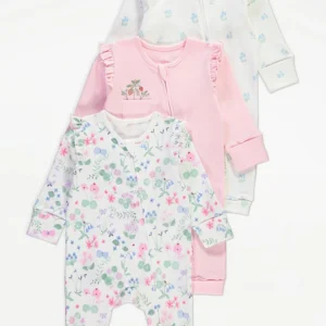 George 3 pack sleepsuits