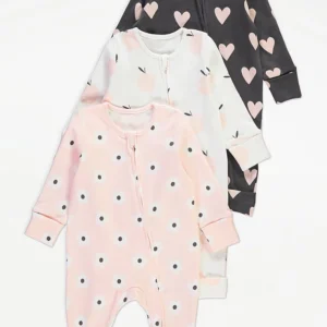 George 3 pack sleepsuits