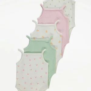 George 5 pack strappy bodysuits