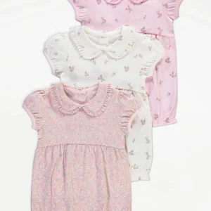 George 3 pack  floral rompers