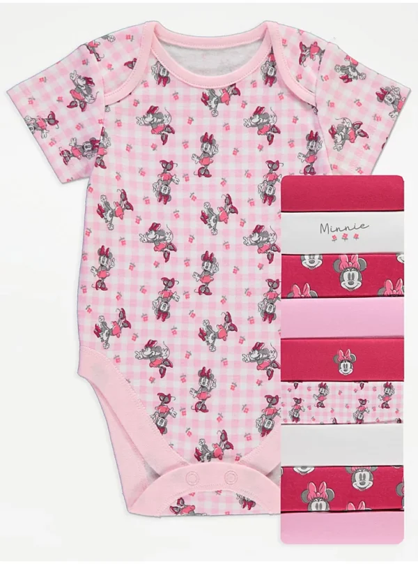 Minnie Mouse Short Sleeve Bodysuits 10 Pack